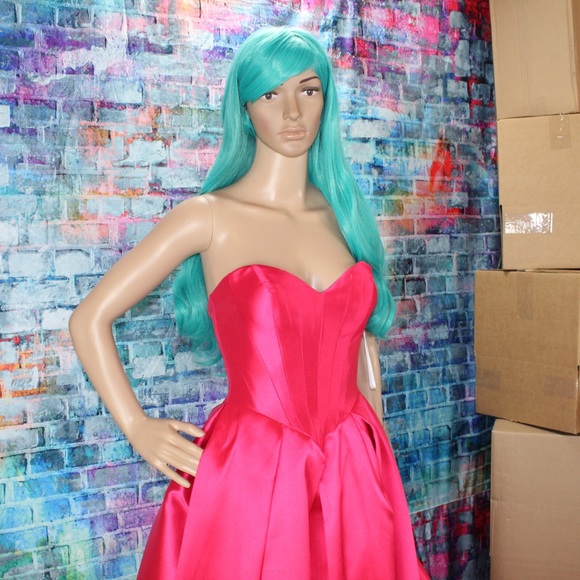 JOVANI Electric Pink Ball Gown *TRAIN*! #39493T - Picture 6 of 8